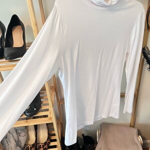 Turtleneck White Women's Top
